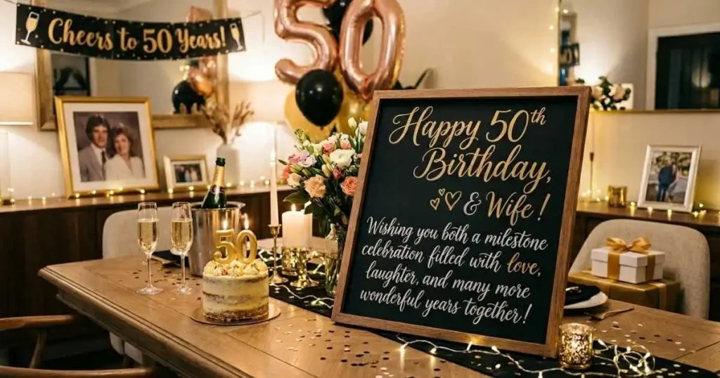 50th Birthday Wishes for Husband and Wife