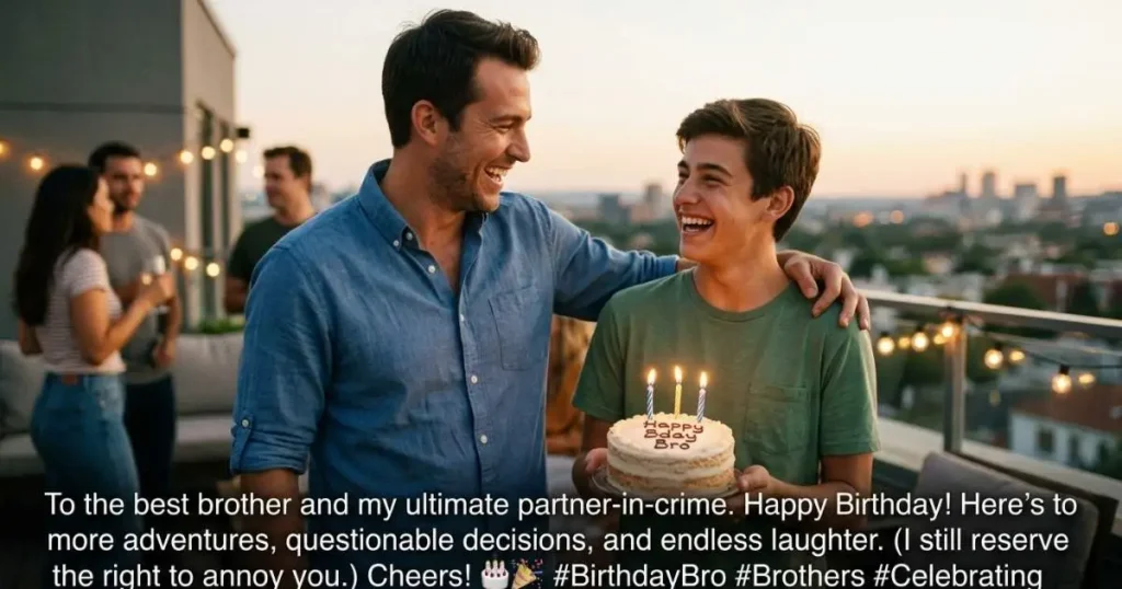 Birthday Wishes for Brother Caption