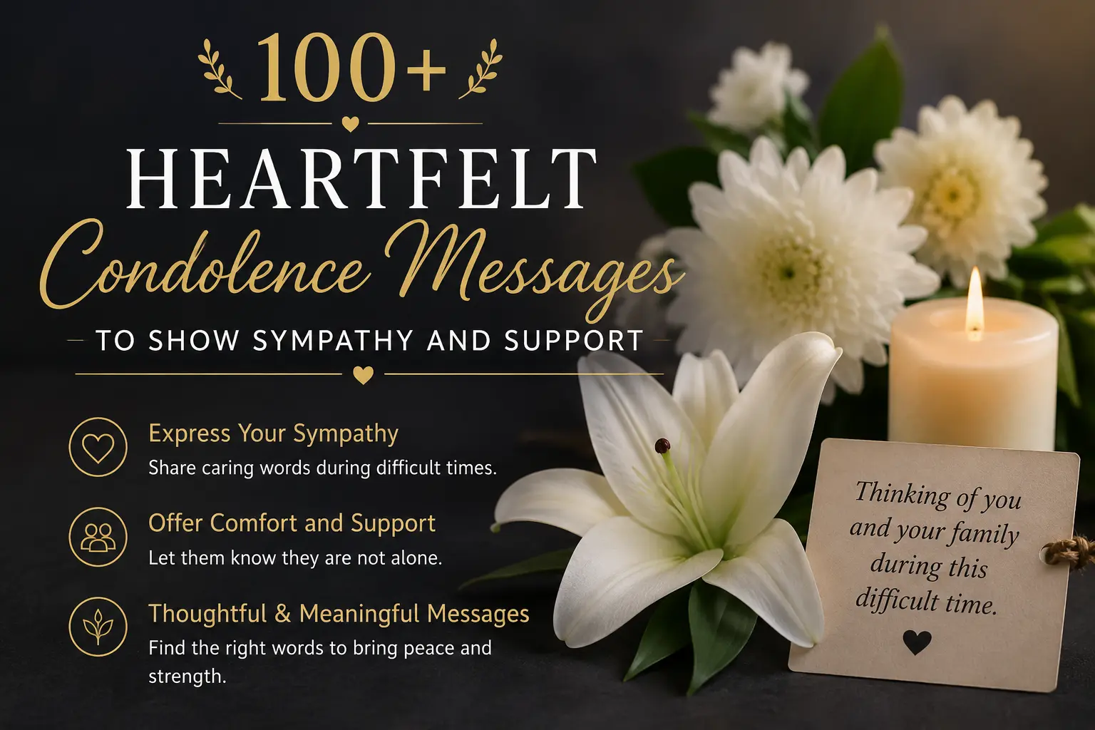 100 Condolence Messages to Show Sympathy and Support