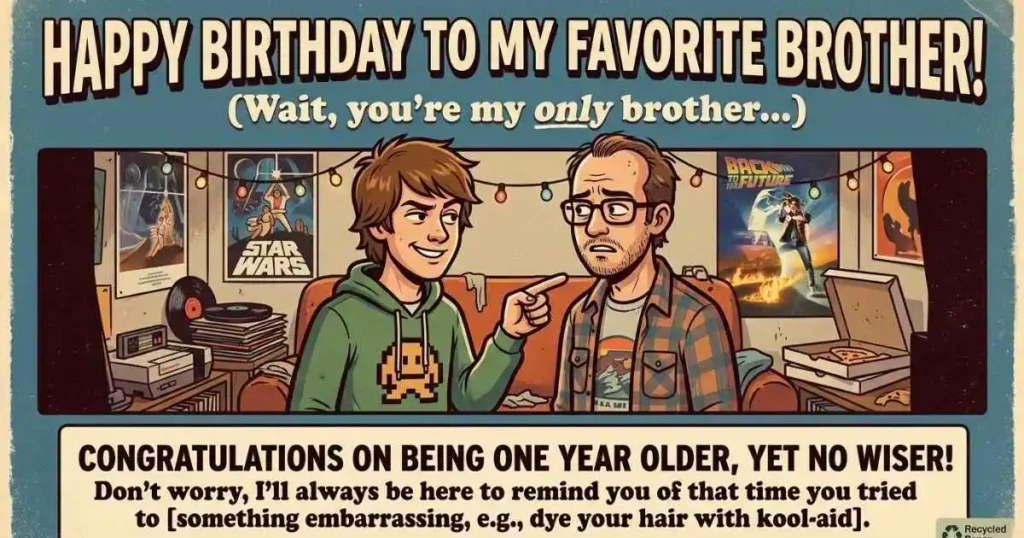 Funny Birthday Wishes for Brother