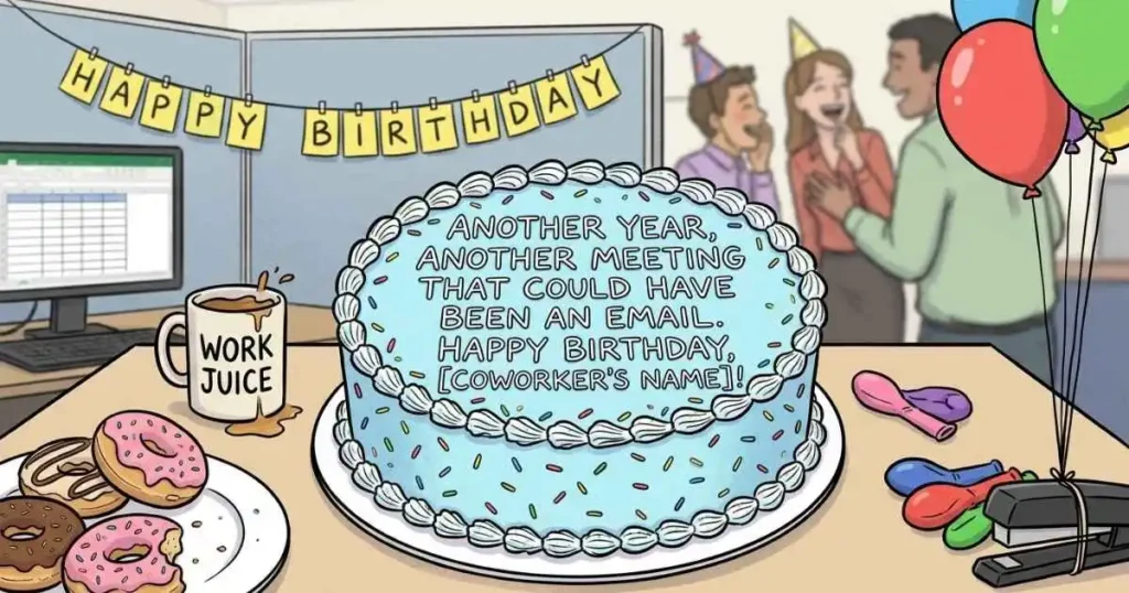 Funny Birthday Wishes for Coworkers