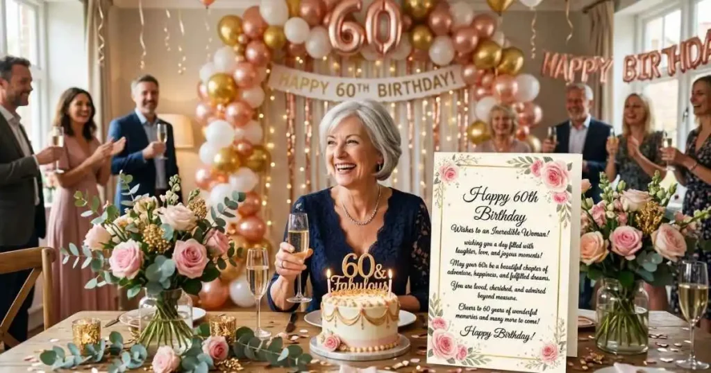 Happy 60th Birthday Wishes for a Woman