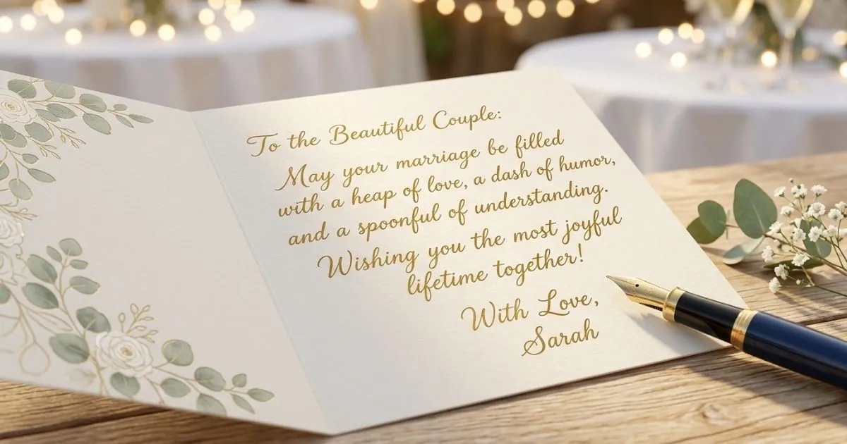 Beautiful Wedding Wishes & Messages for Cards