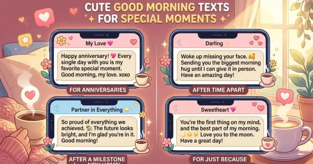 Cute Good Morning Texts for Special Moments