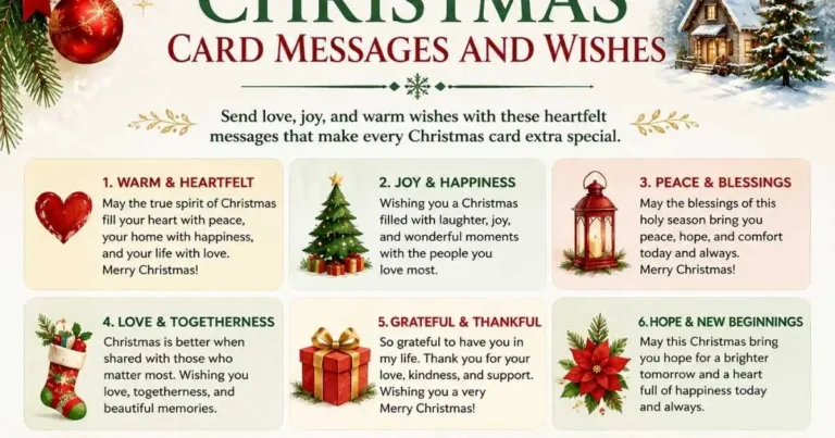 Heartfelt Christmas Card Messages and Wishes