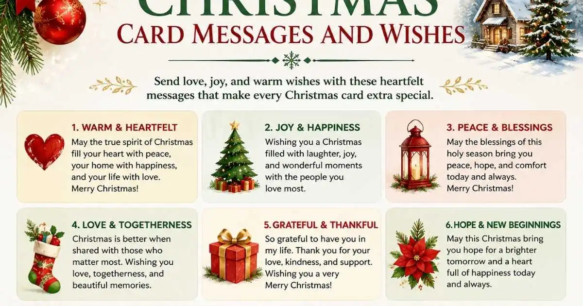 Heartfelt Christmas Card Messages and Wishes