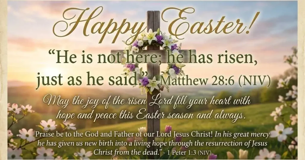 Religious Happy Easter Wishes with Bible Verses