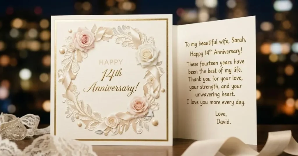 14th Wedding Anniversary Wishes for Wife