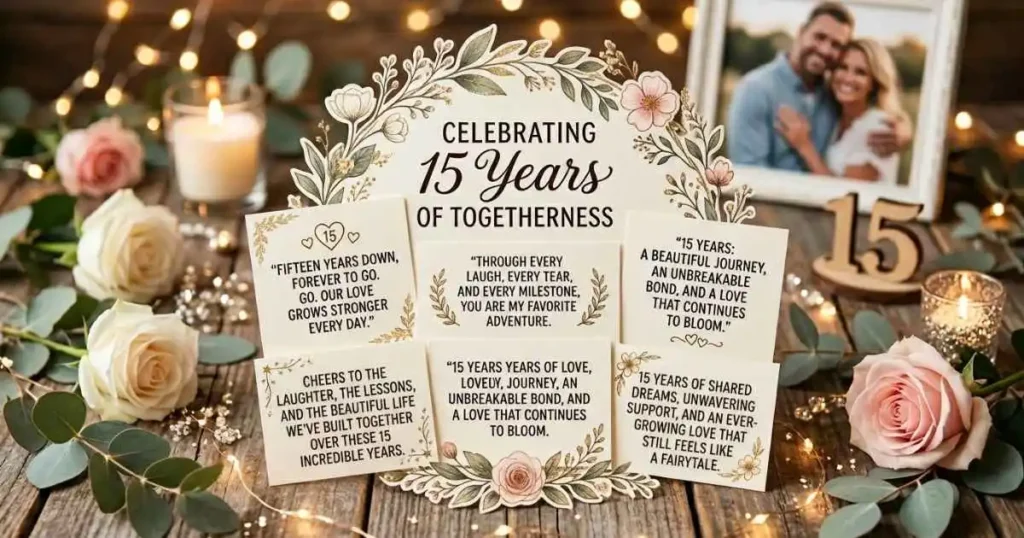 15 Years of Togetherness Quotes
