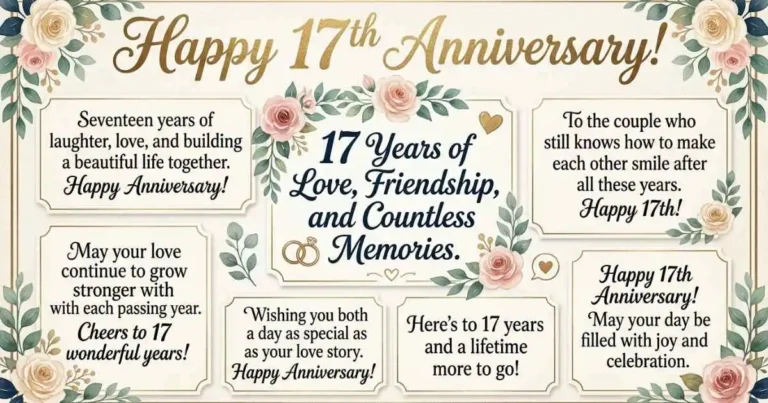 17th Anniversary Quotes Wishes