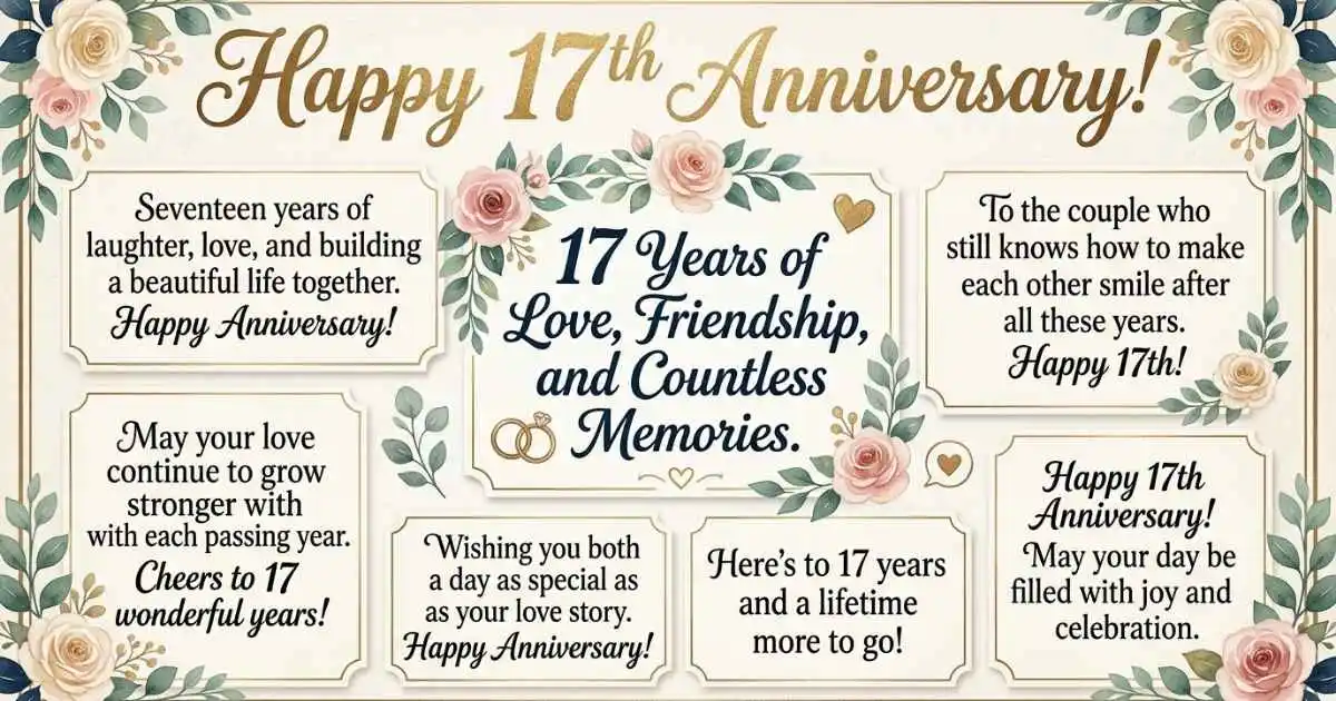 17th Anniversary Quotes Wishes