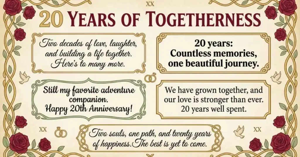 20 Years of Togetherness Quotes
