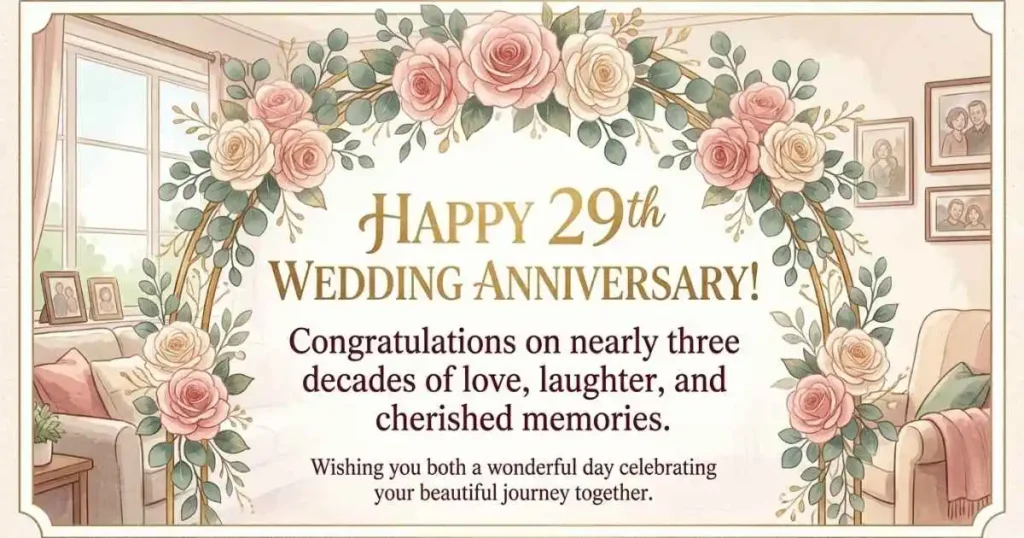 29th Wedding Anniversary Messages