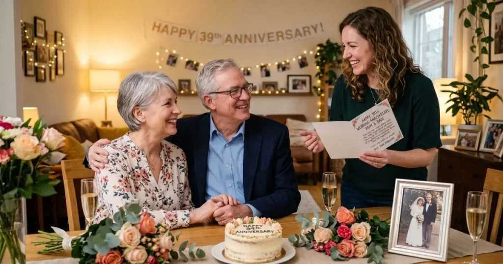 39th Wedding Anniversary Wishes from Daughter