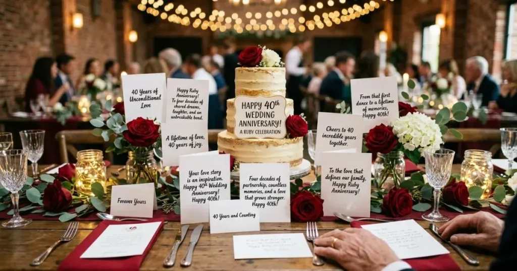40th Wedding Anniversary Messages