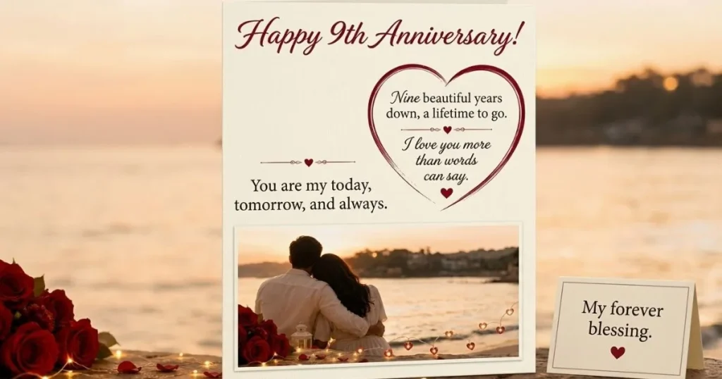 9 Years Anniversary Short Caption