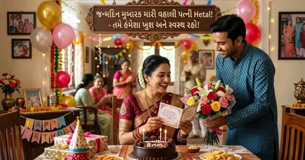 Birthday Wishes for Wife in Gujarati 