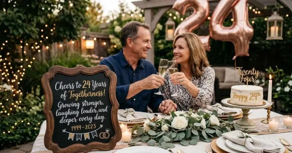Cheers to 24 Years of Togetherness Quotes