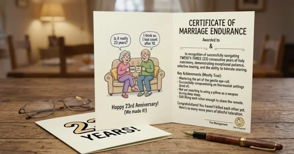 Funny 23rd Wedding Anniversary Wishes