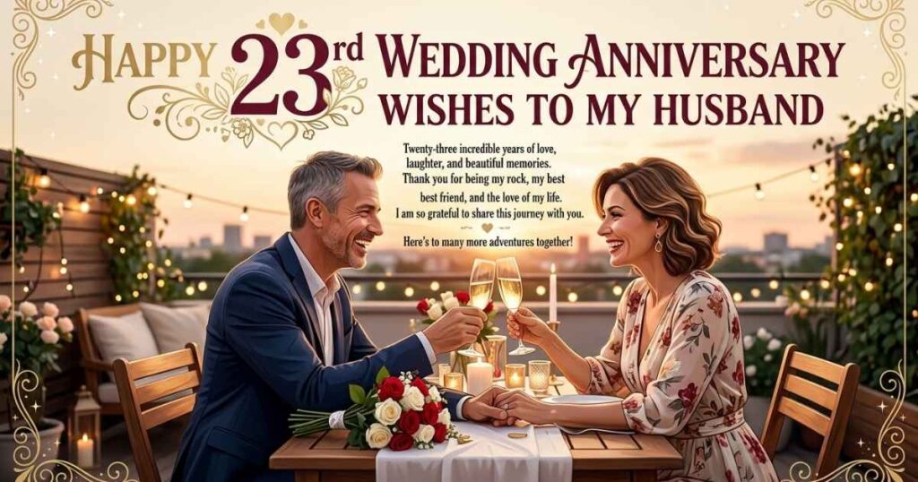 Happy 23rd Wedding Anniversary Wishes to My Husband