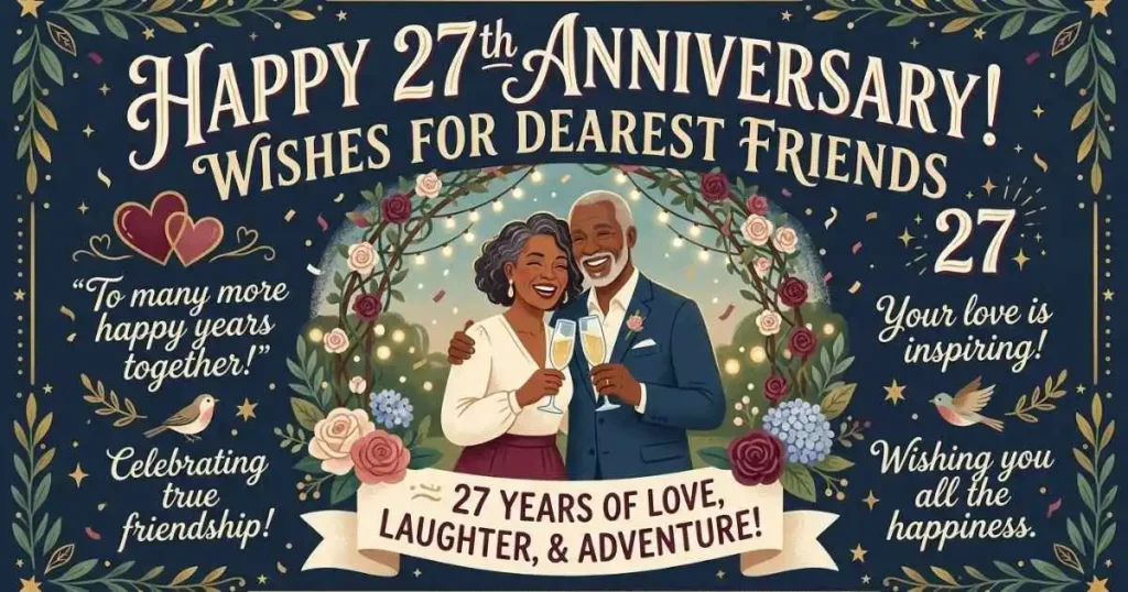 Happy 27th Anniversary Wishes for Friends