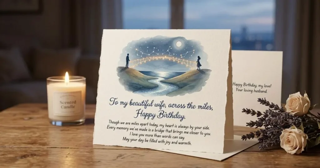 Heart-Touching Birthday Wishes for a Long-Distance Wife