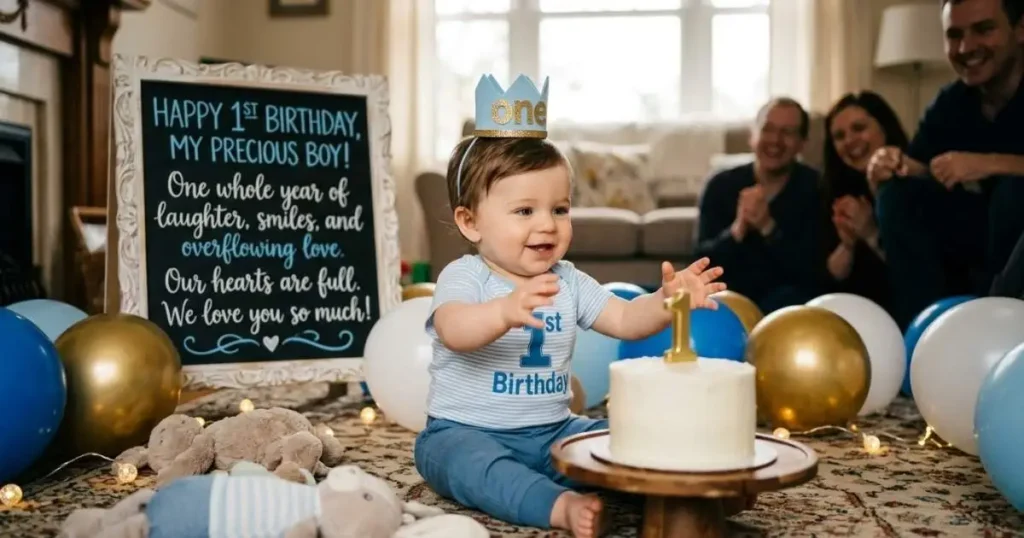 Heart Touching First Birthday Wishes for Baby Boy
