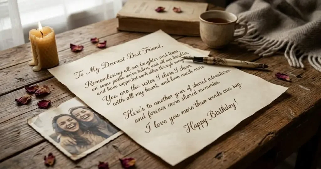 Long Heartfelt Birthday Messages for Best Friend
