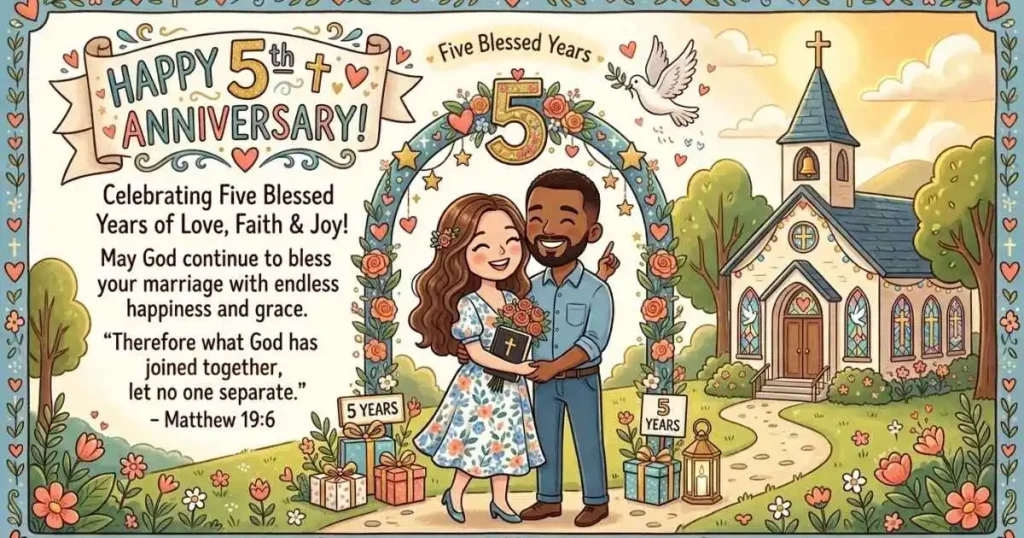 Religious 5th Anniversary Wishes