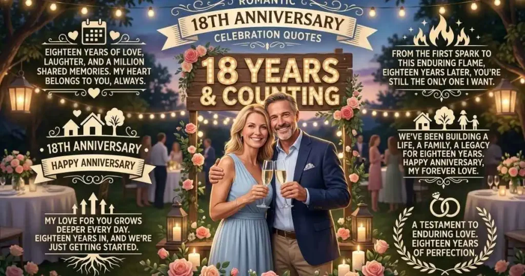 Romantic 18th Anniversary Celebration Quotes