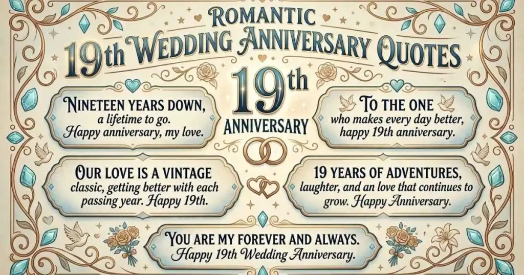 Romantic 19th Wedding Anniversary Quotes