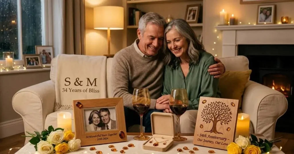 Romantic 34th Anniversary Gifts for Couples