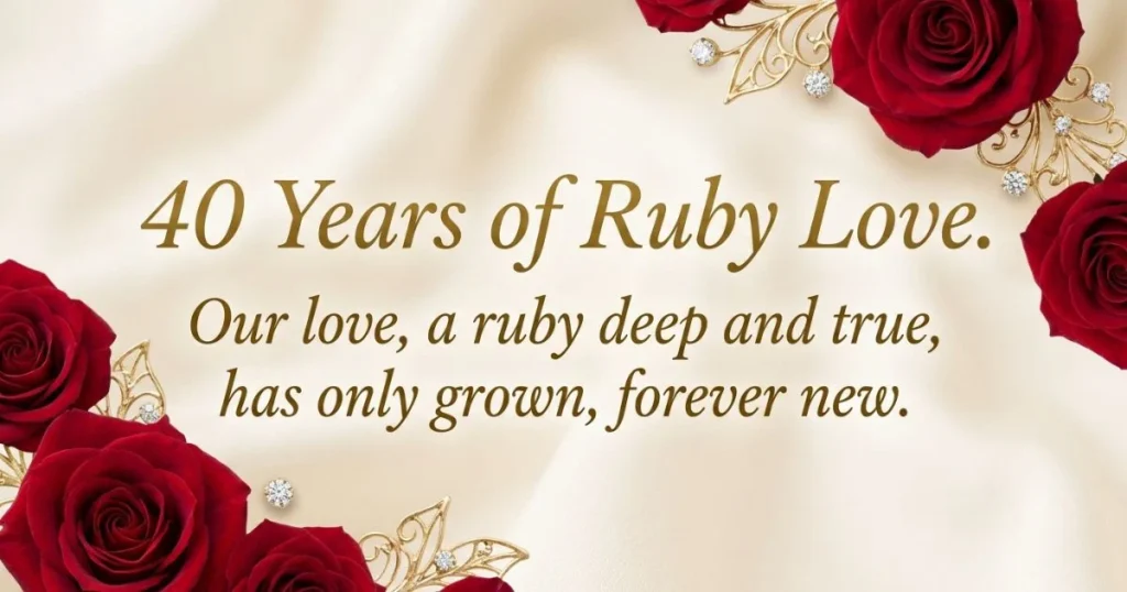 Romantic 40th Wedding Anniversary Quotes