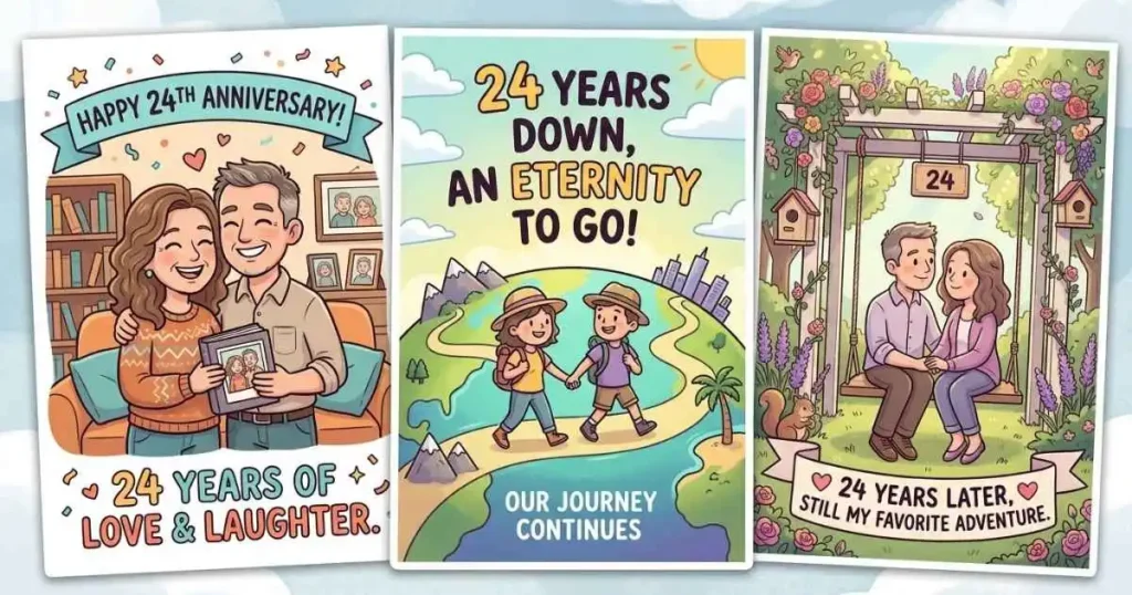 Short 24th Wedding Anniversary Quotes