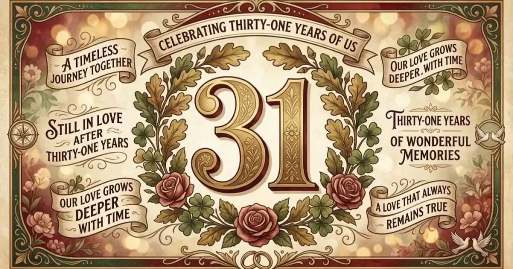 Short 31st Wedding Anniversary Quotes