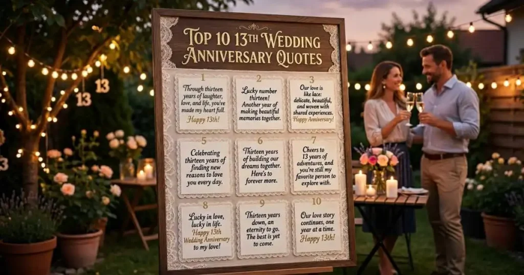 Top 10 13th Wedding Anniversary Quotes