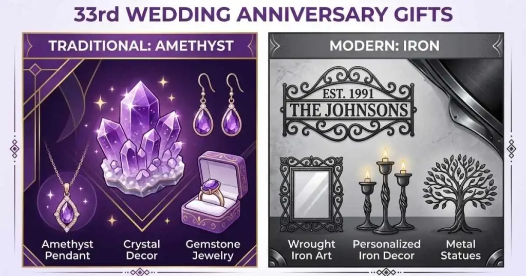 Traditional and Modern 33rd Anniversary Gifts