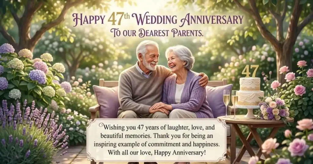 47th Wedding Anniversary Wishes for Parents
