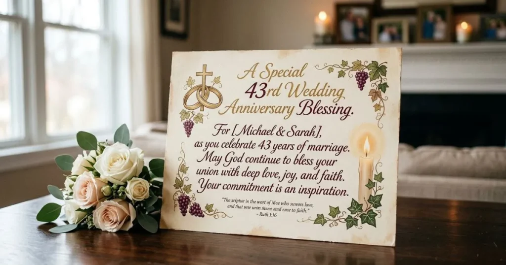 Religious 43rd Wedding Anniversary Blessings
