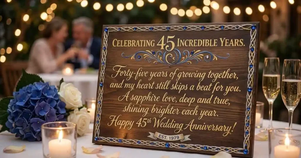 Romantic 45th Wedding Anniversary Quotes