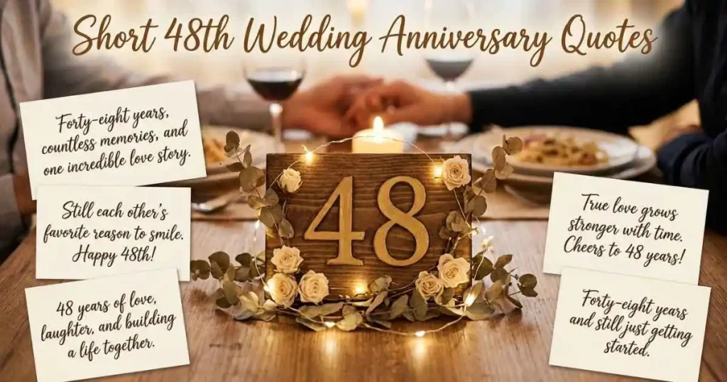 Short 48th Wedding Anniversary Quotes